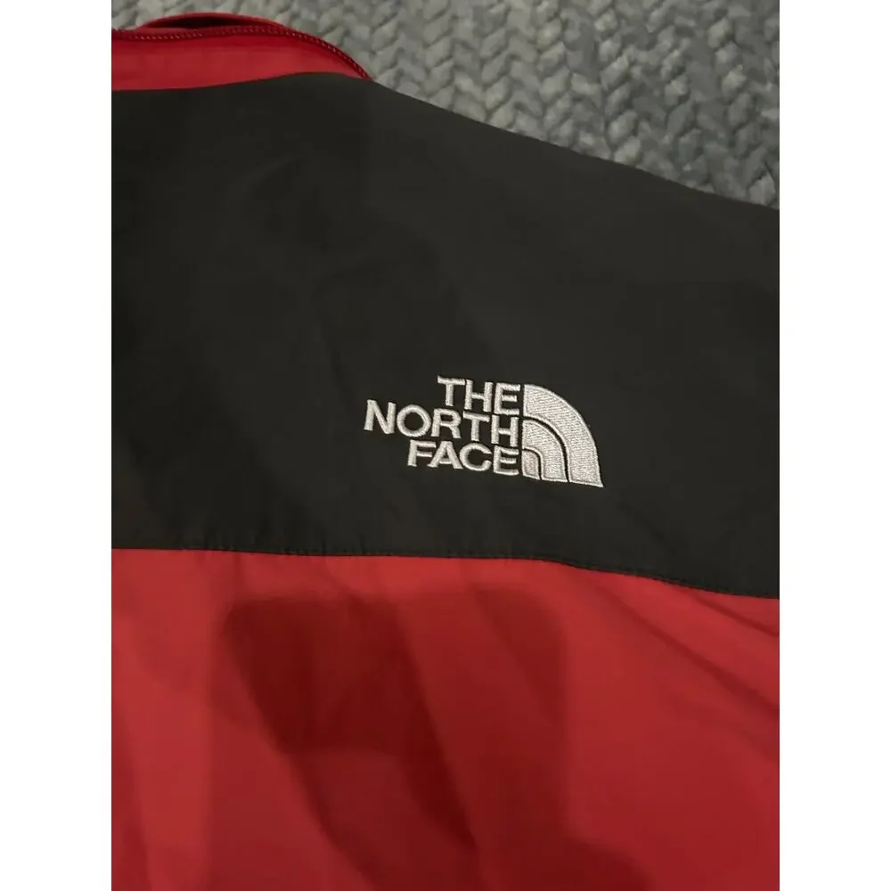 The North Face HyVent Rain Jacket Mens XL Red Hooded Full Zip Waterproof